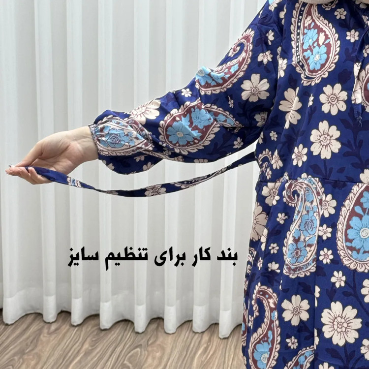 پیراهن فلور بوگاتی فری سایز تا 48 زنانه تنخور شیک و راحت چهارفصل بدون بدن نما