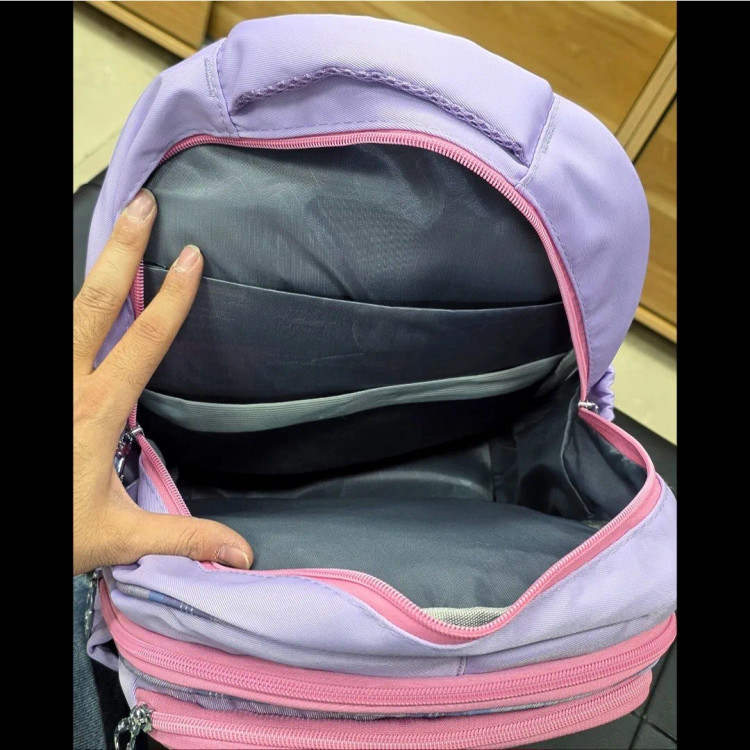 کوله پشتی مدرسه دخترانه ضد آب پارچه ریپس وارداتی مناسب کلاس اول تا چهارم